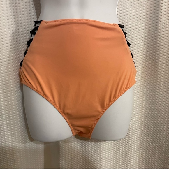 PINK Victoria’s Secret high waist peach bikini bottoms size medium - Picture 2 of 7